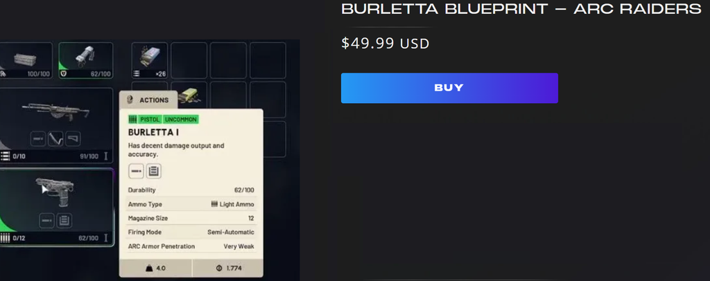 Example of an advertisement on the black market