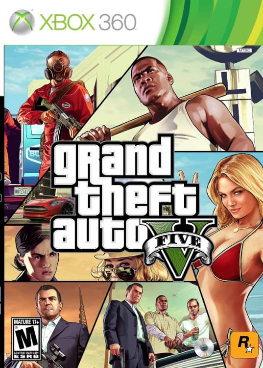 Обложка диска Grand Theft Auto V. Изображение принадлежит Rockstar Games.