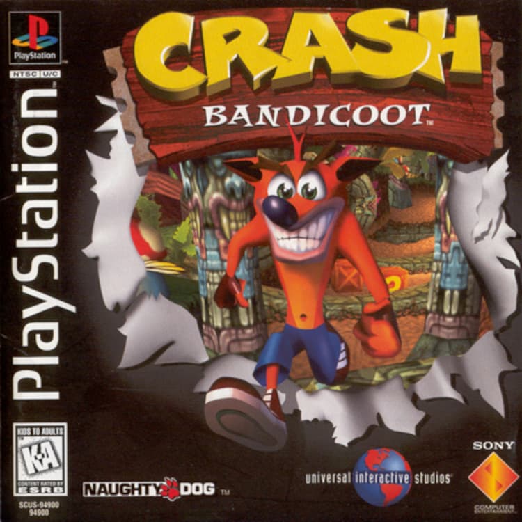 Обложка диска Crash Bandicoot для PlayStation
