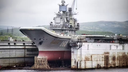 Aircraft Carrier "Admiral Kuznetsov" Stalled Motionless in Murmansk