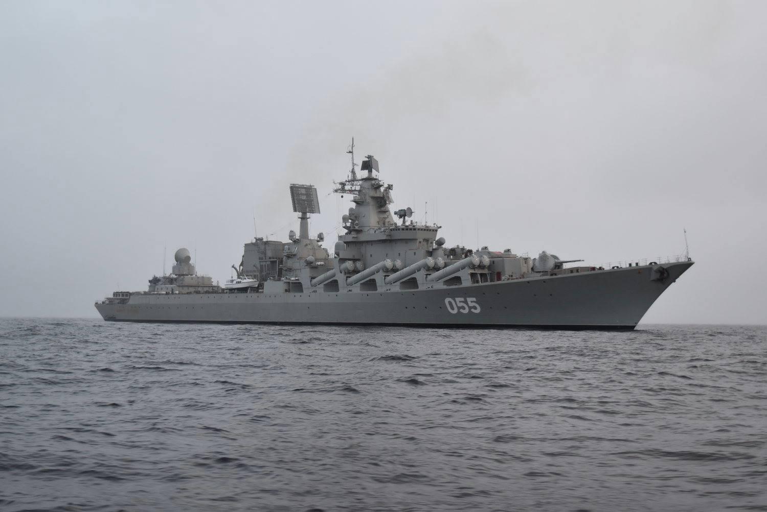 Marshal Ustinov missile cruiser of the Northern Fleet