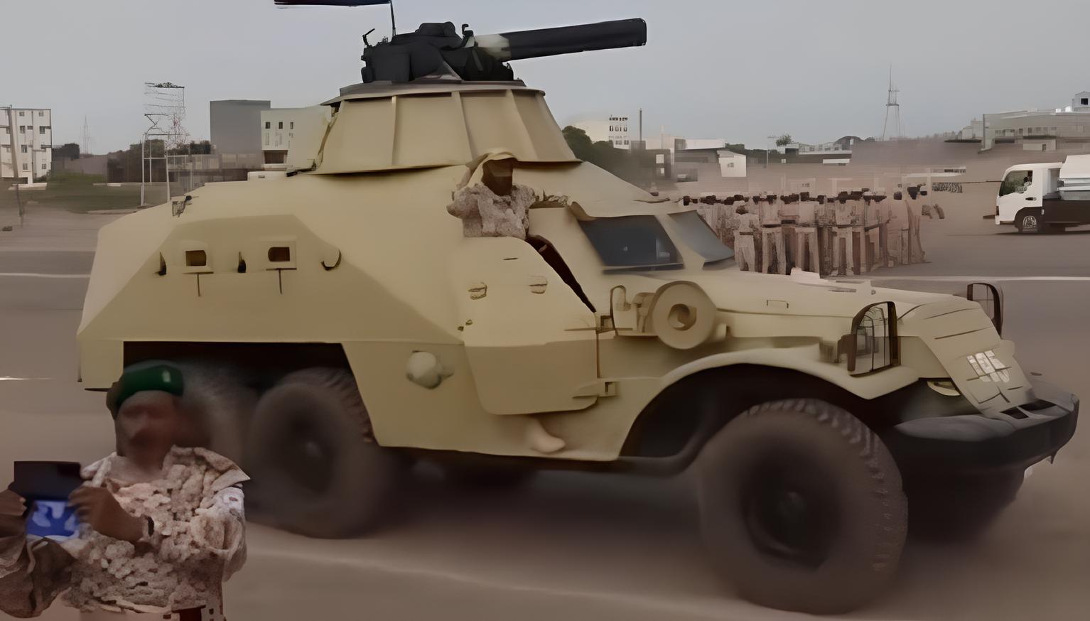 BTR-152 with a six-barreled 30-mm AK-630 gun