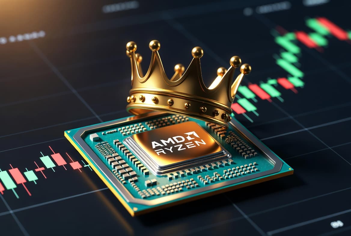 AMD стоит уже на 100 млрд больше Intel. Акции компании активно растут, устанавливая новые рекорды