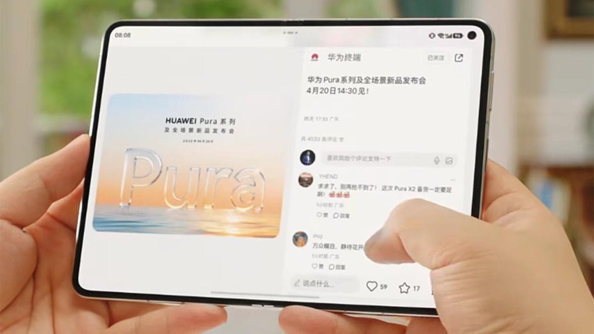 Глава Huawei показал в работе Pura X Max ещё до анонса