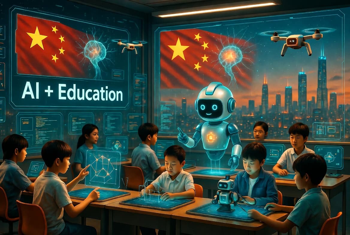 Китай запускает AI Plus Education: искусственный интеллект станет частью школьной программы
