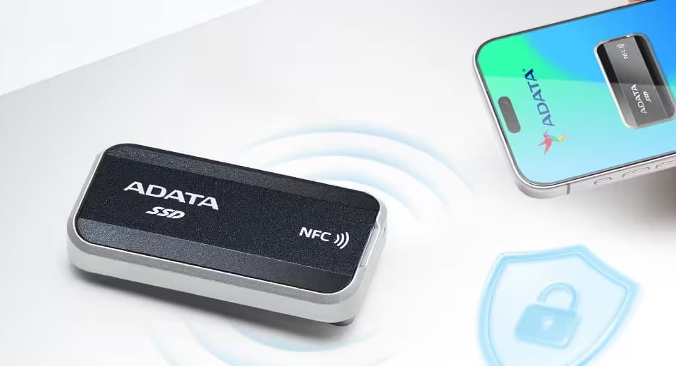 Adata представила портативный SSD Urban Tapsafe с разблокировкой по NFC и скоростью 1900 МБ/с