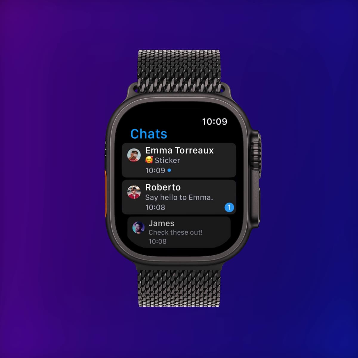 Вышел официальный Telegram для Apple Watch