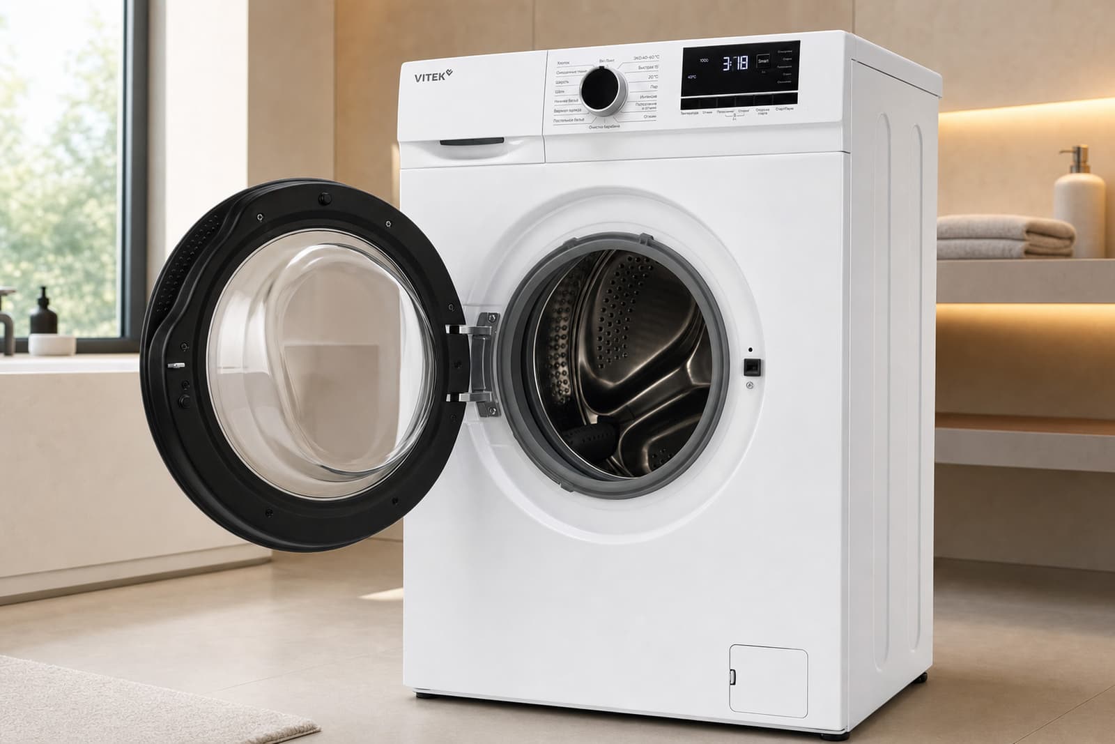 Обзор узкой стиральной машины Vitek VT-WME6008