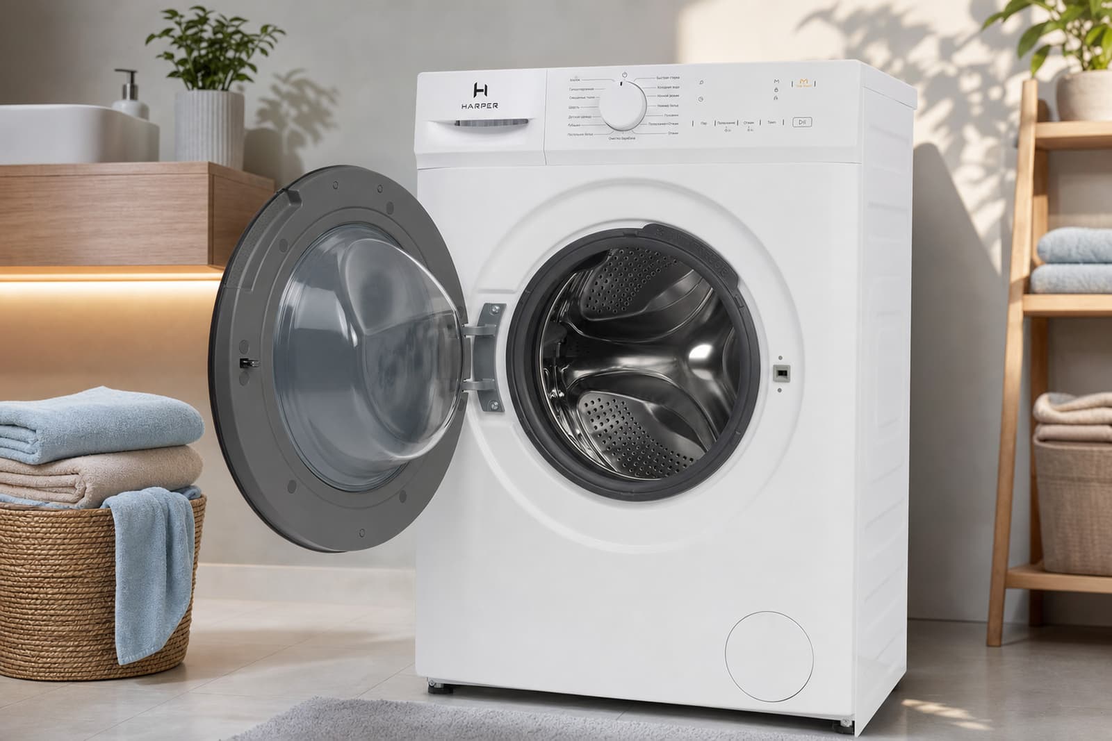Обзор узкой стиральной машины Harper HWM 127386 IS