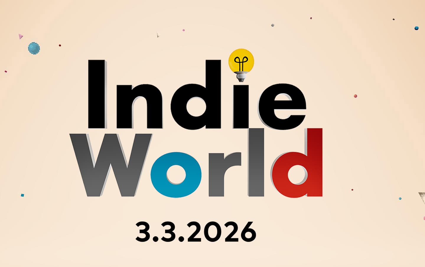Логотип Indie World Showcase и изображение Nintendo Switch
