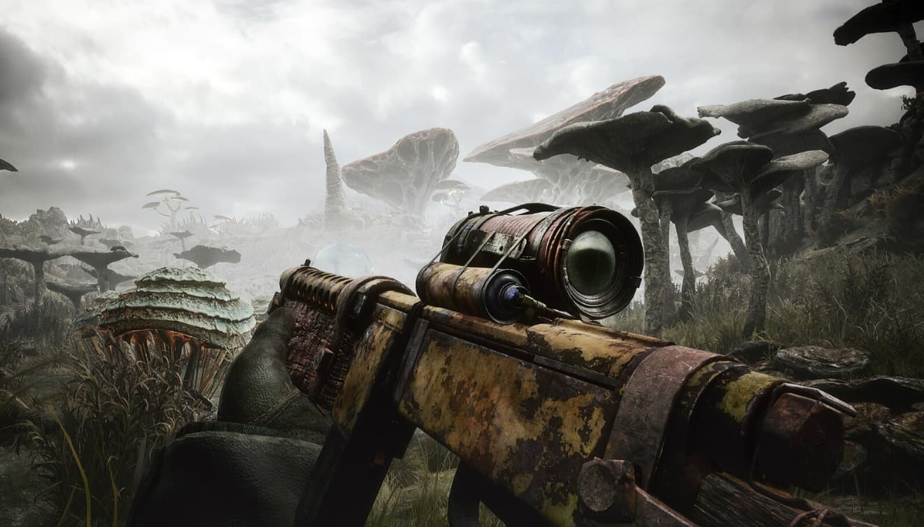 Artwork from the game PIONER featuring characters in a post-apocalyptic setting.