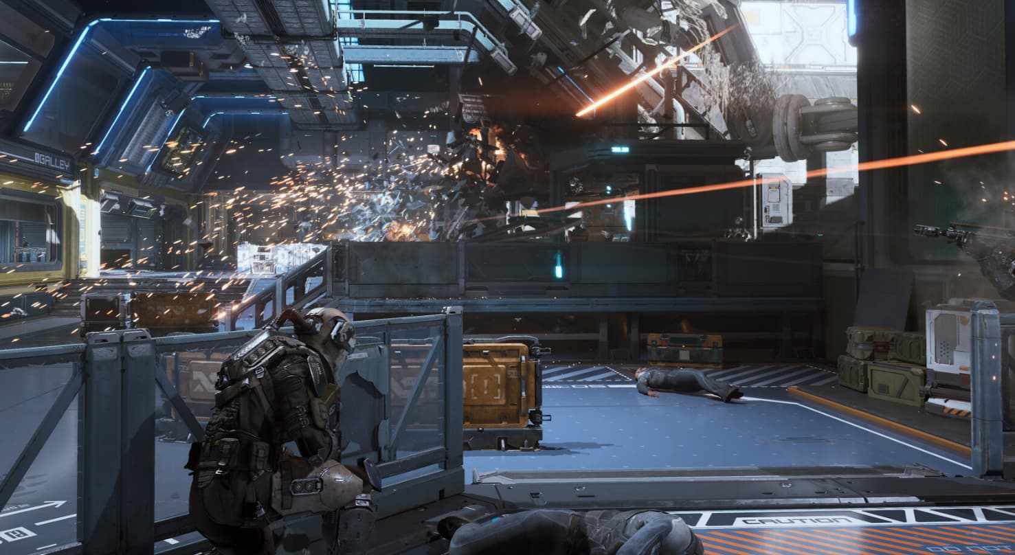 Concept art from The Expanse: Osiris Reborn showing lunar infrastructure.