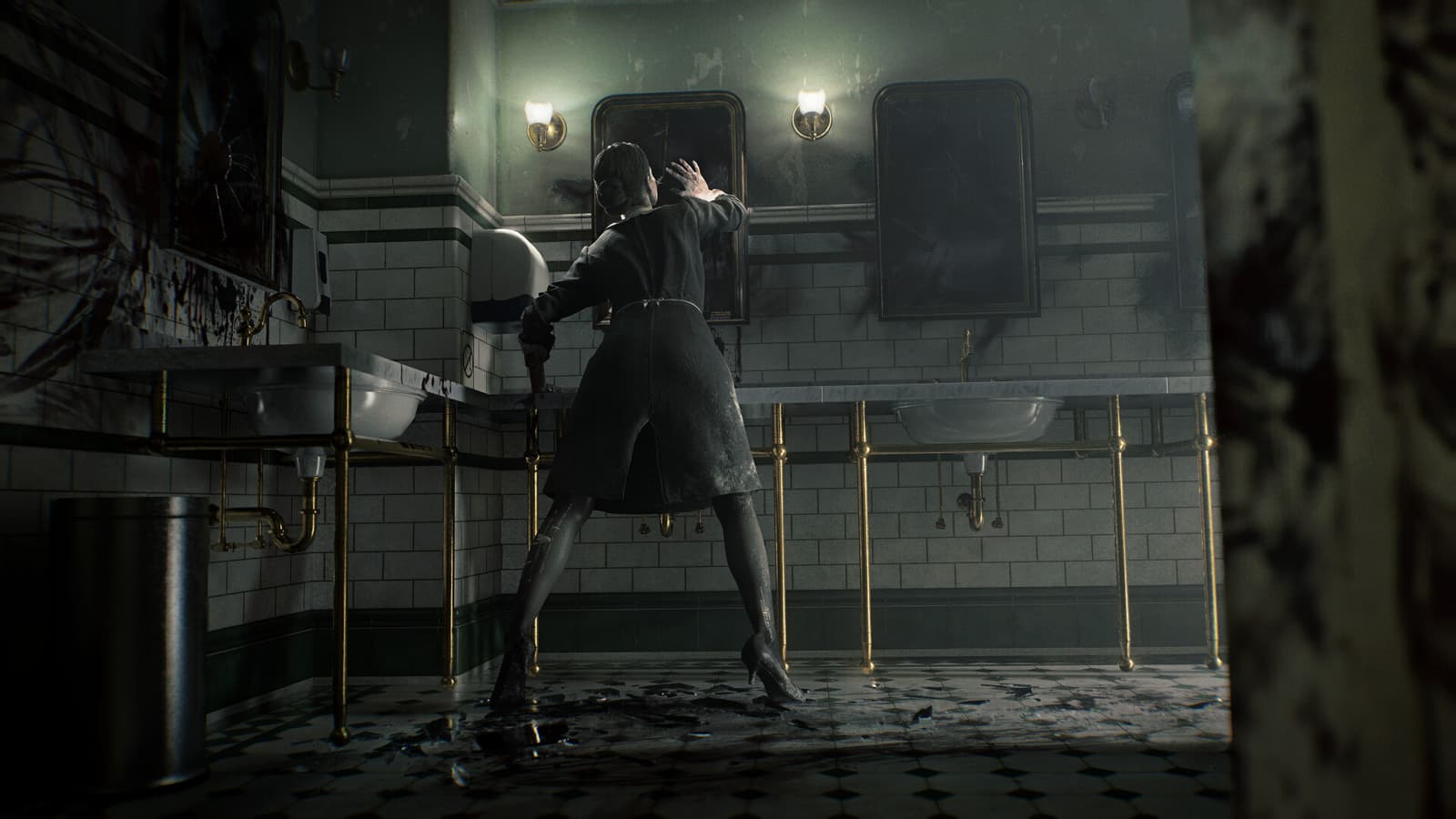 Gameplay screenshot from Resident Evil 4 Remake, showing Leon S. Kennedy in action.