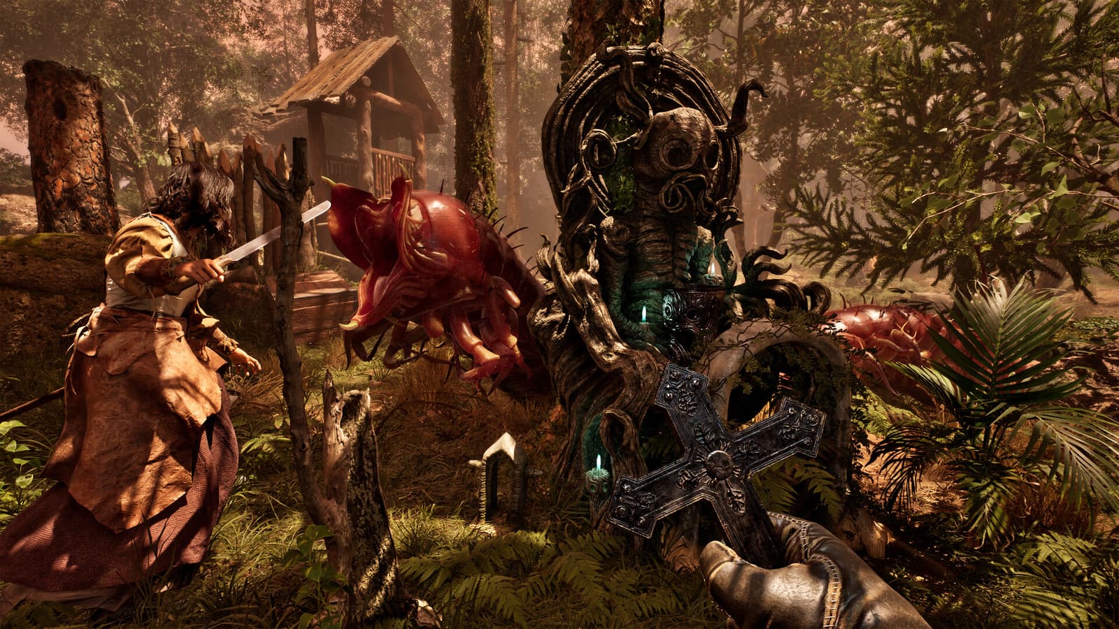 The Mound: Omen screenshot showing dark, ominous environment