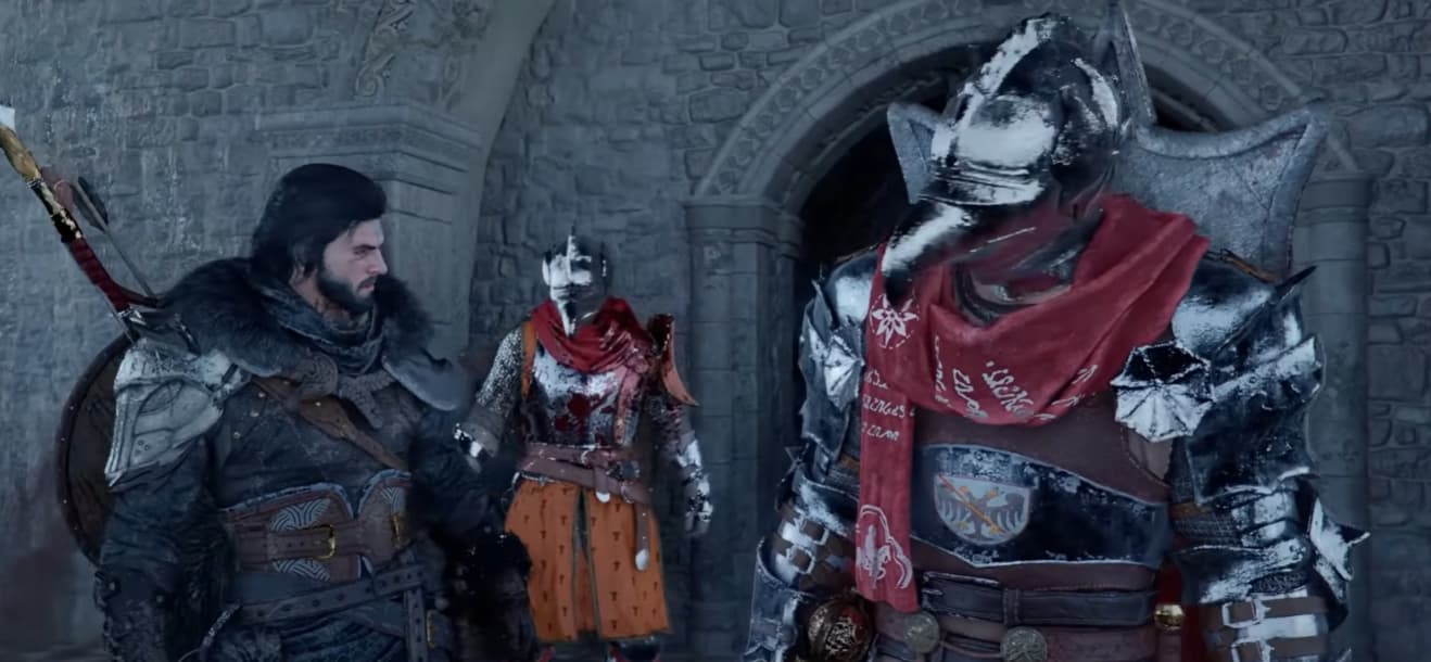 Crimson Desert gameplay screenshot showcasing a character in a detailed environment