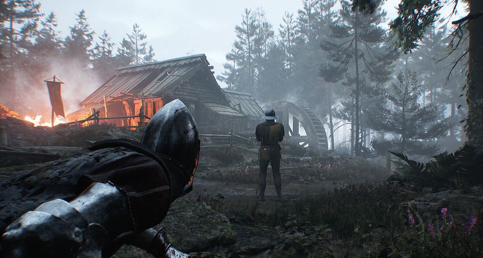 Скриншот из игры Blight: Survival, демонстрирующий битву с монстрами в средневековом сеттинге