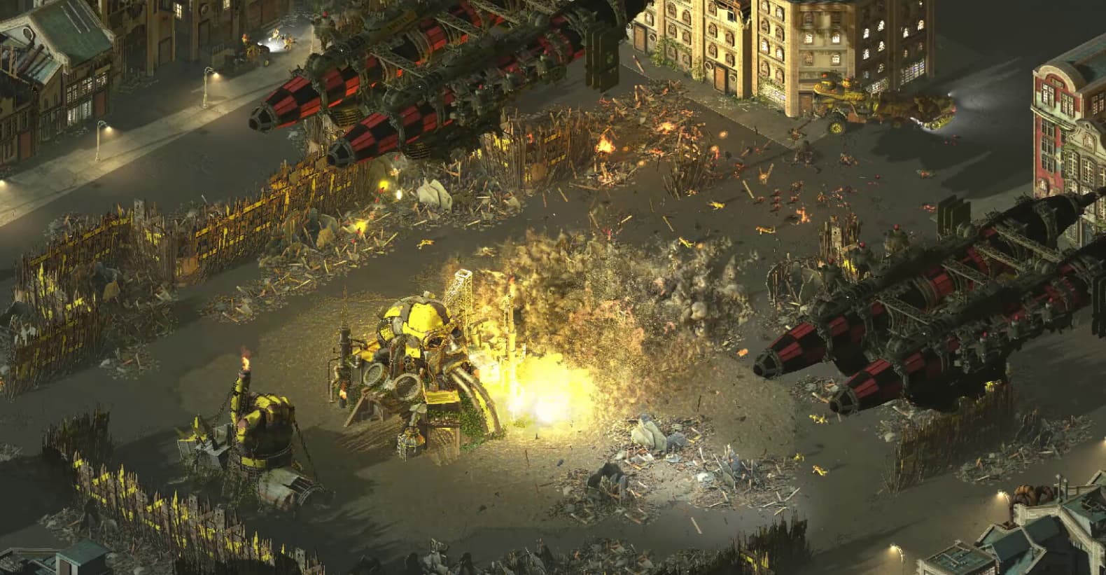 Screenshot from D.O.R.F. Real-Time Strategic Conflict game showcasing a futuristic base and units.