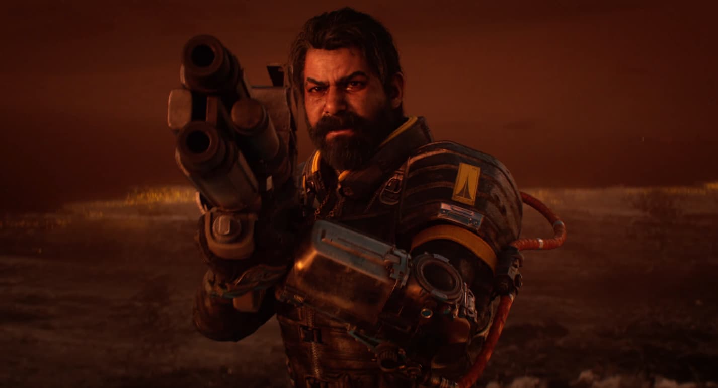 Saros gameplay screenshot showing in-game action on PlayStation 5