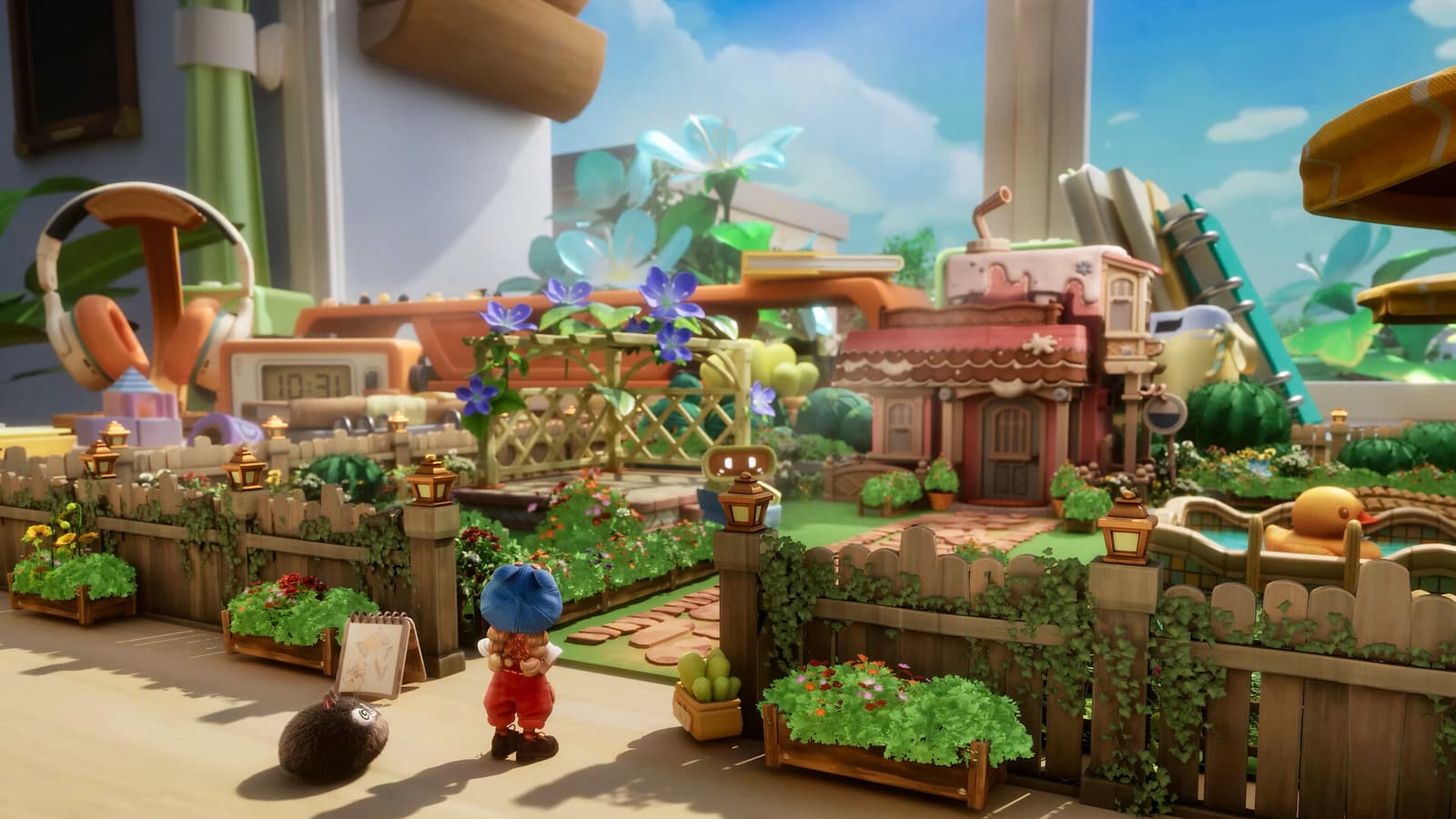 Screenshot of Animula Nook gameplay showing a character in a vibrant, stylized environment.