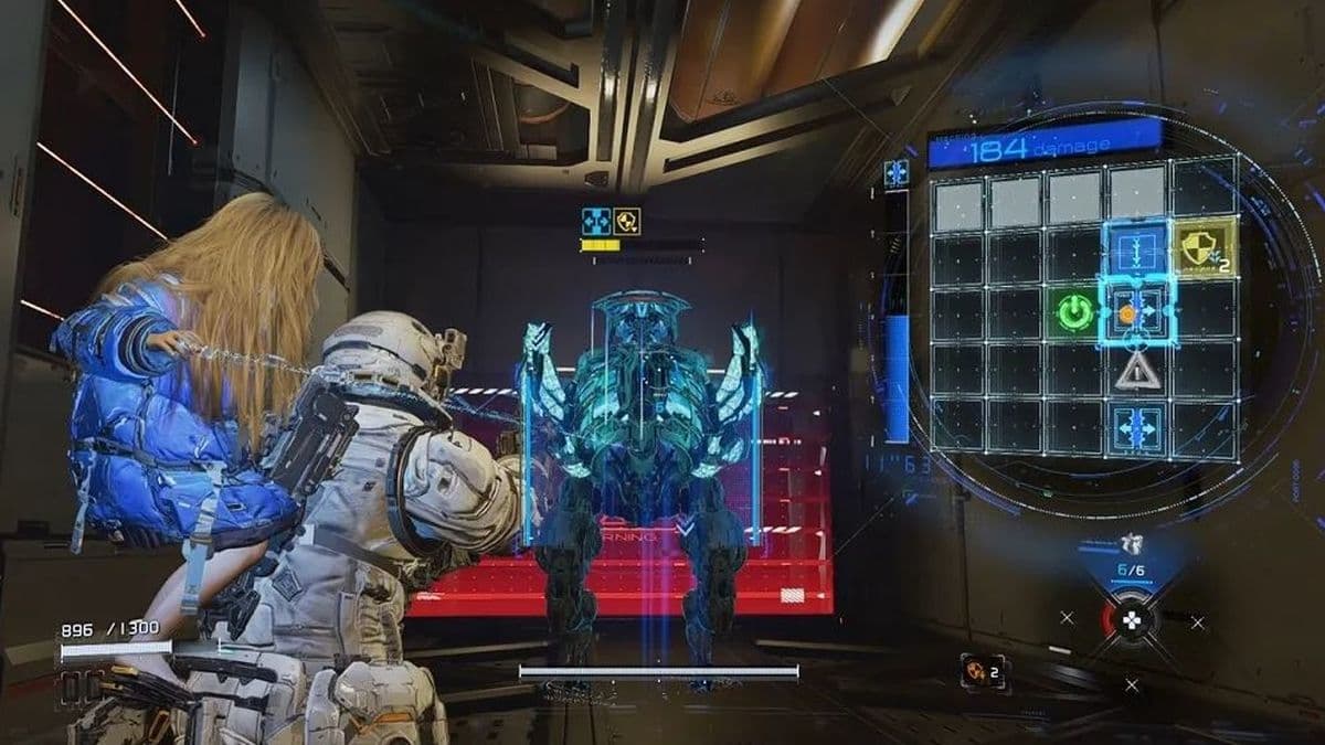 A futuristic scene from Pragmata showing a character with a companion in a desolate landscape.