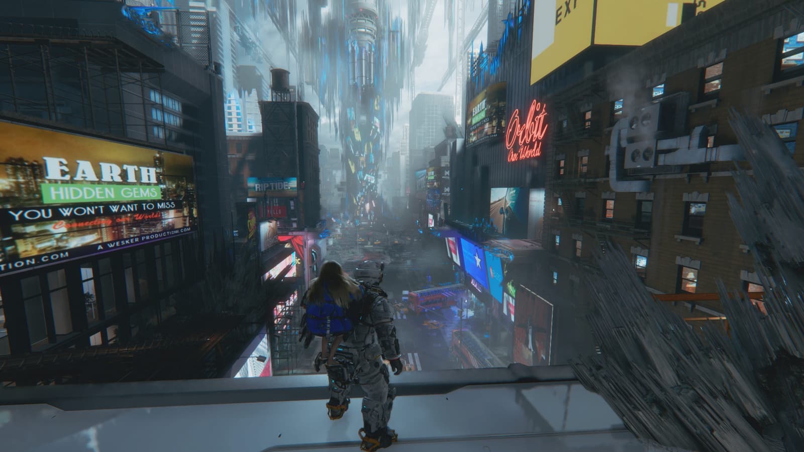 Искаженная улица в Pragmata