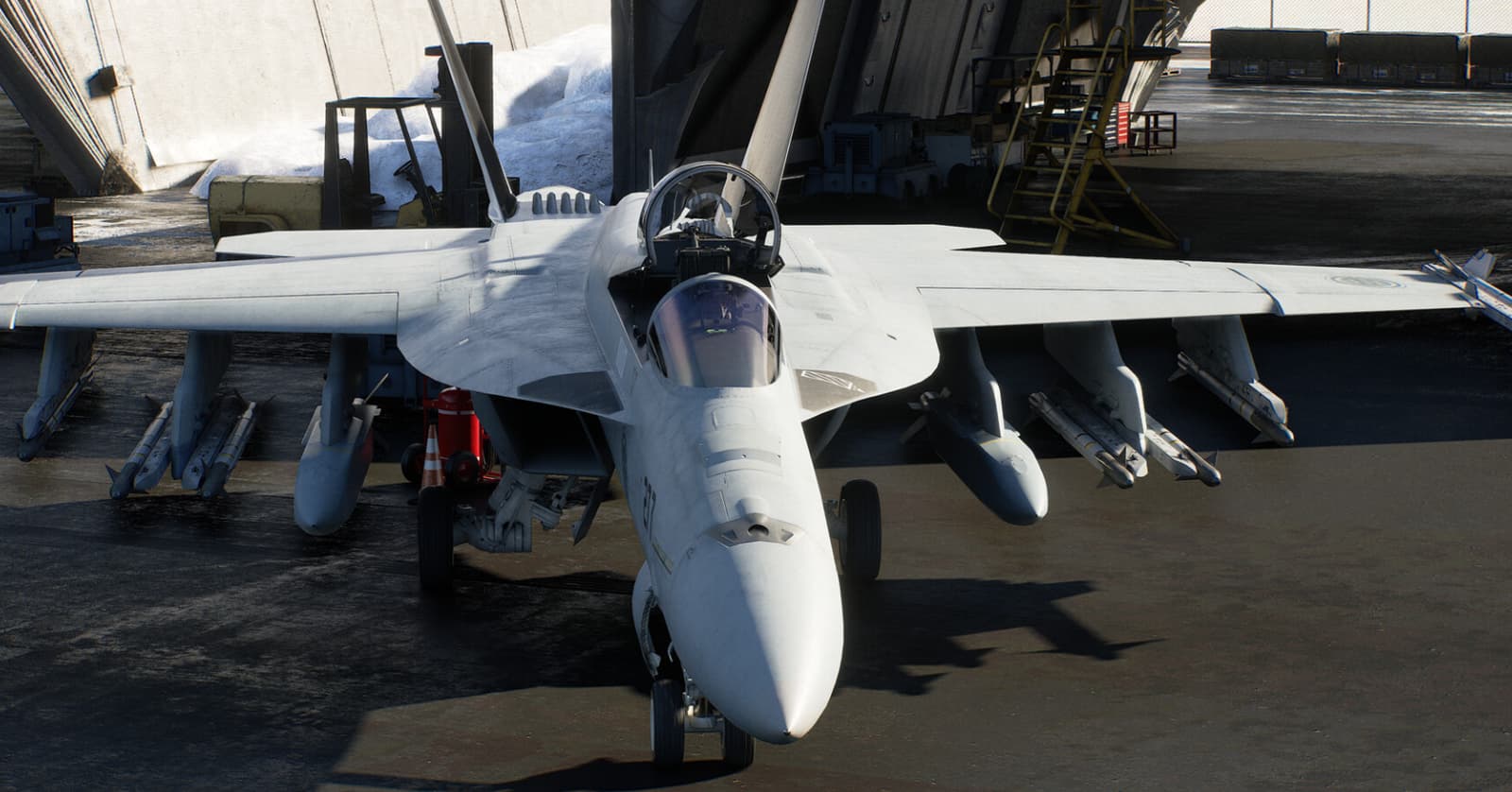 Screenshot from Ace Combat 8: Wings of Theve trailer, showcasing an advanced fighter jet in action.