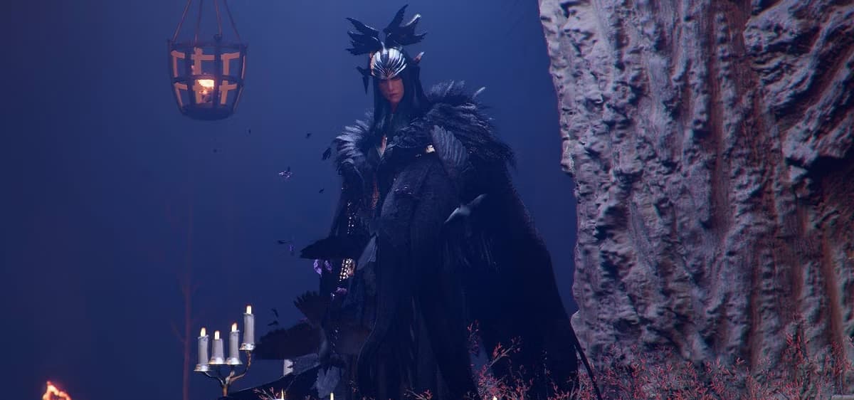 Hexe Marie in Crimson Desert, a witch with crow-like wings