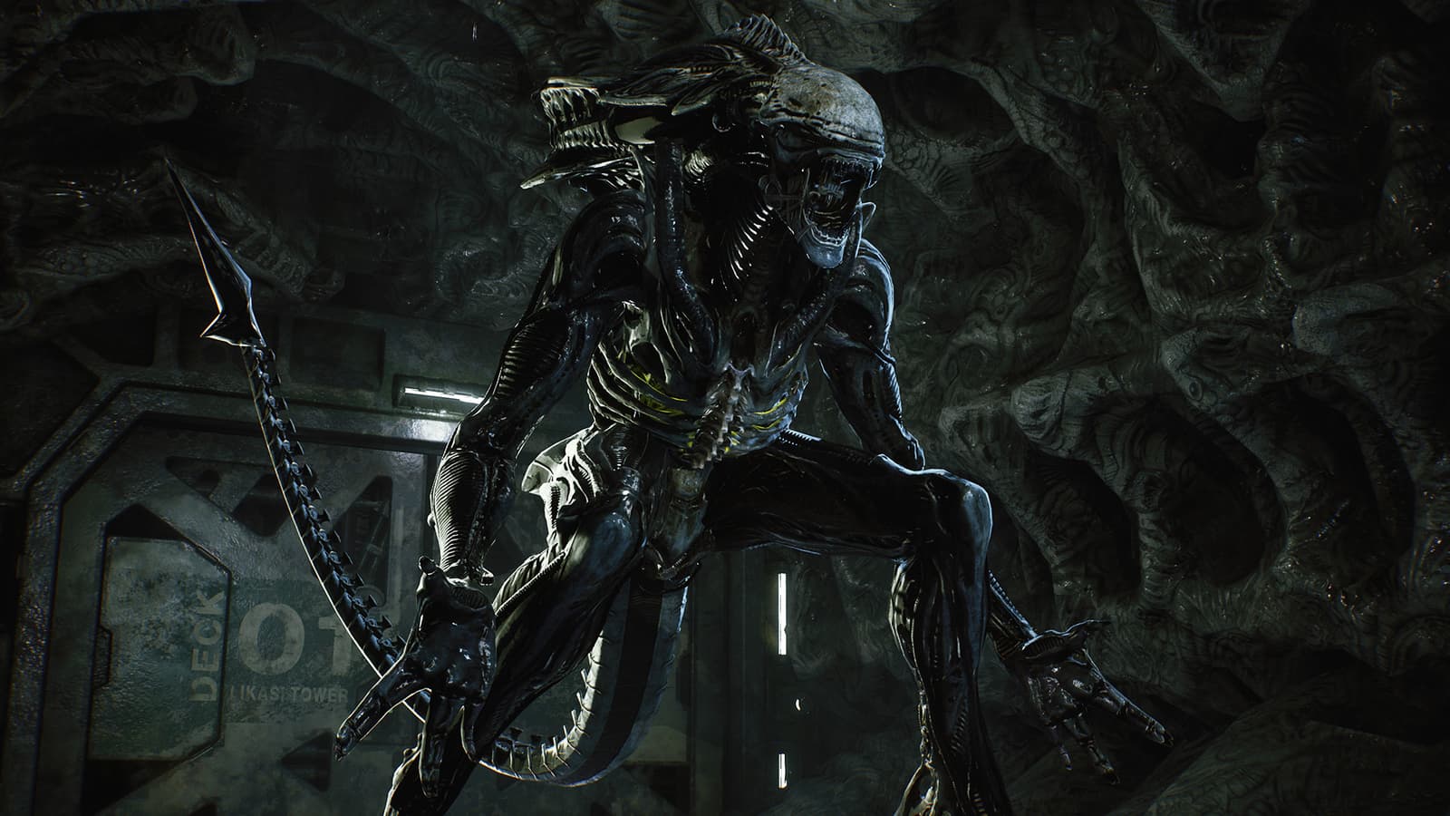 Screenshot from Aliens: Fireteam Elite showing characters fighting Xenomorphs