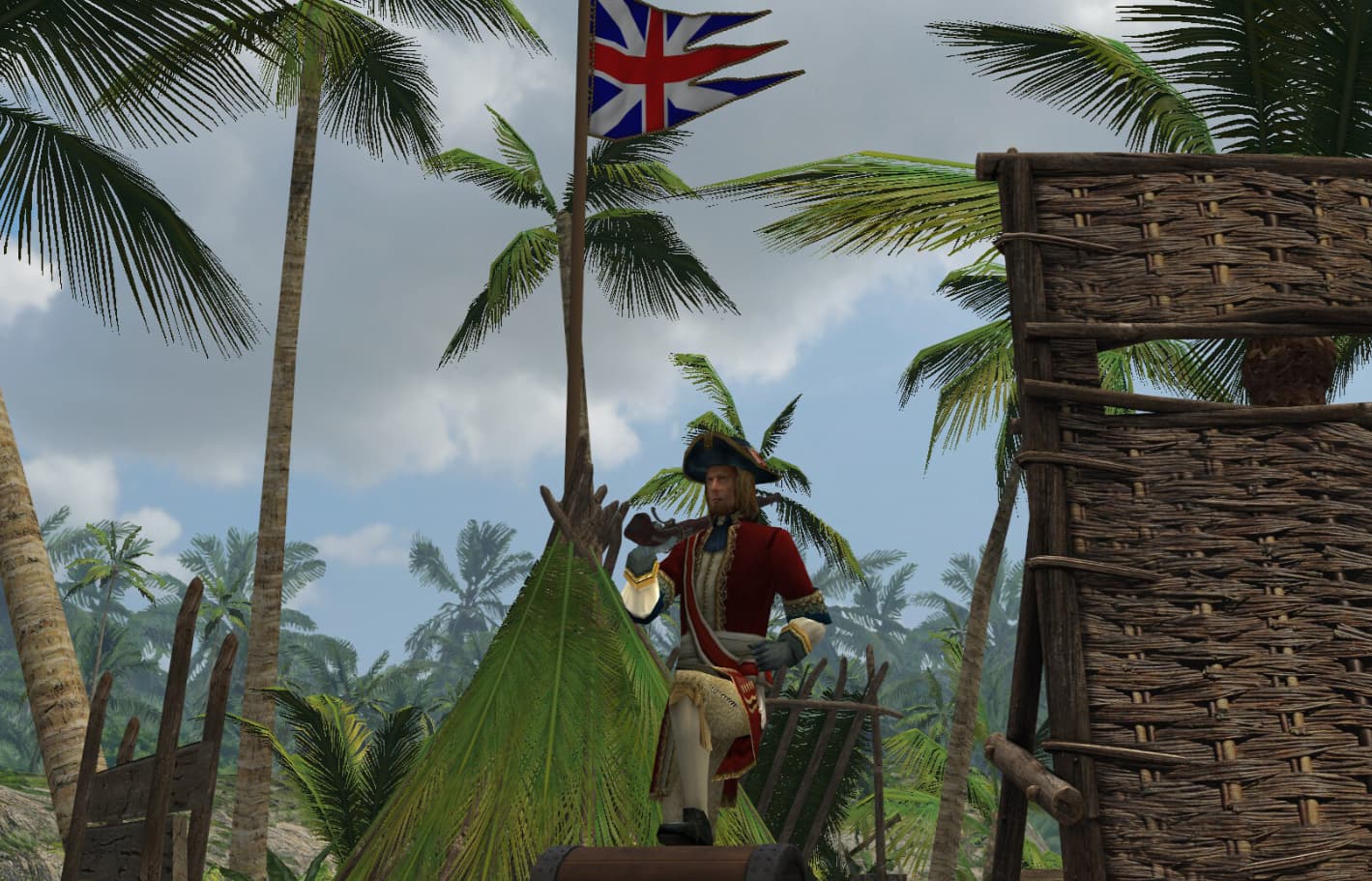 Screenshot from Caribbean Legend, showing ships at sea and UI elements.