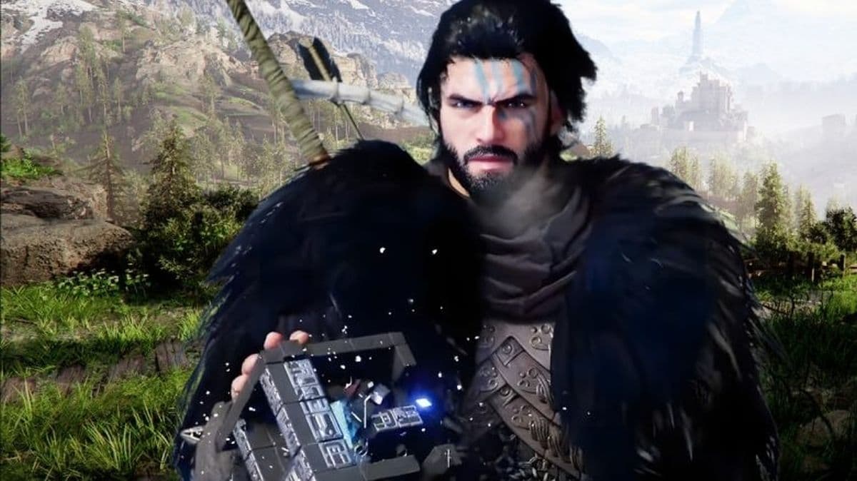 Crimson Desert gameplay screenshot with a character and environment.