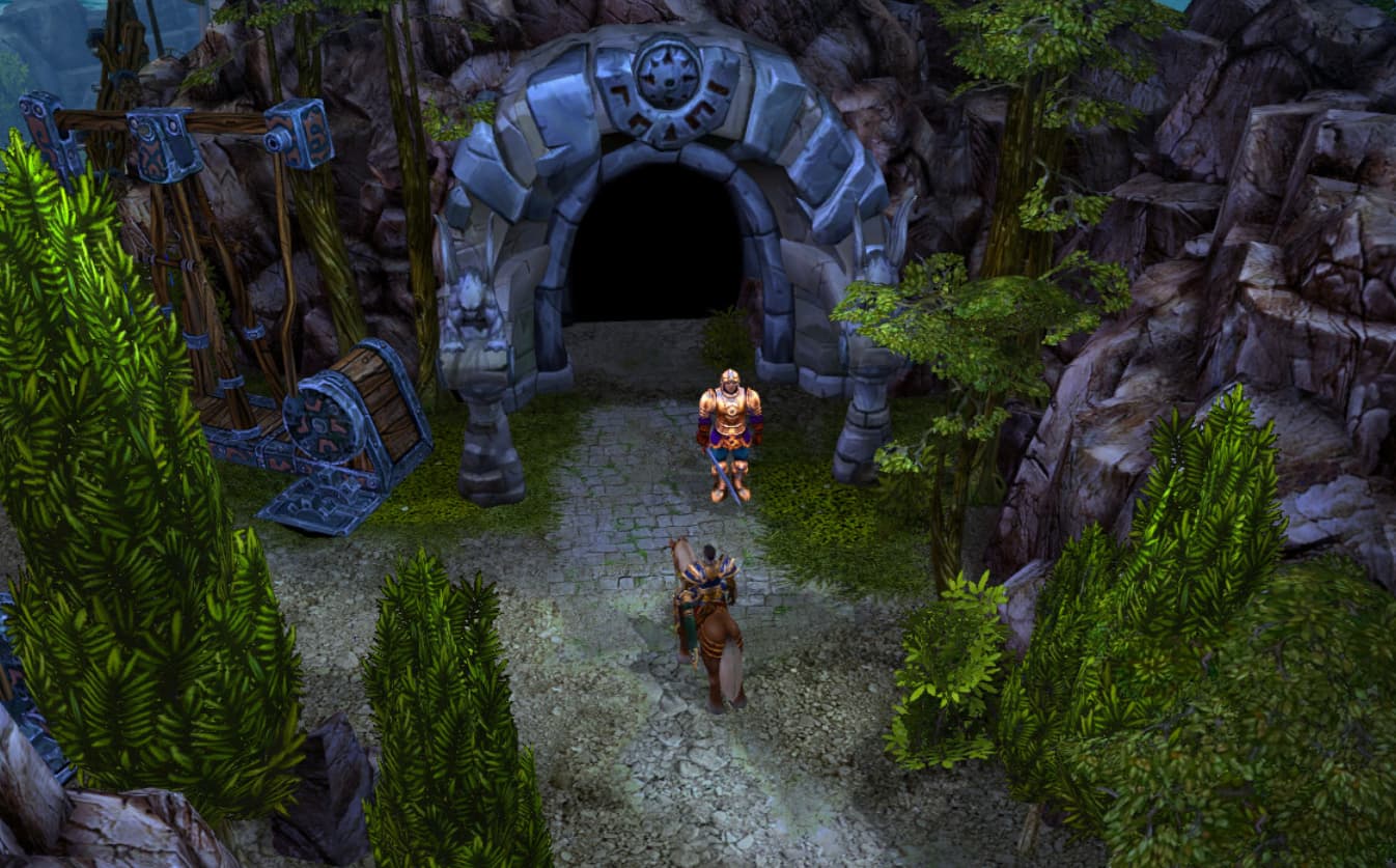 Screenshot from King's Bounty: The Legend game showcasing gameplay elements.