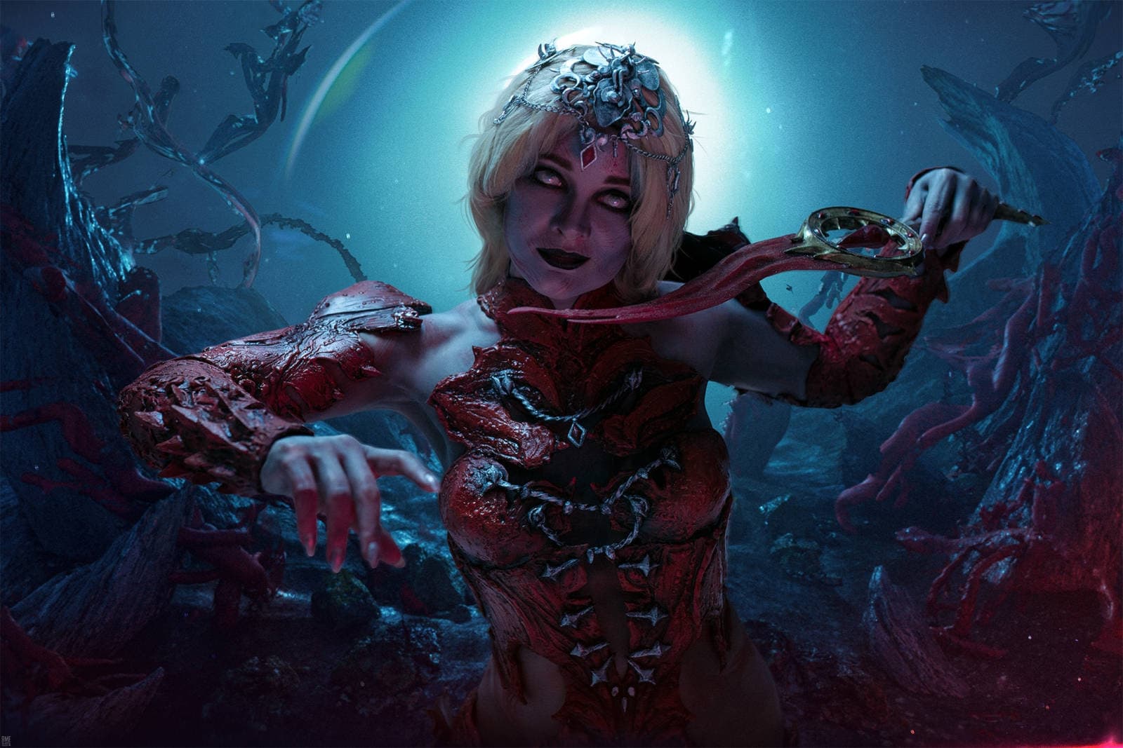 Cosplay of Orin the Red by Katssby from Baldur's Gate 3