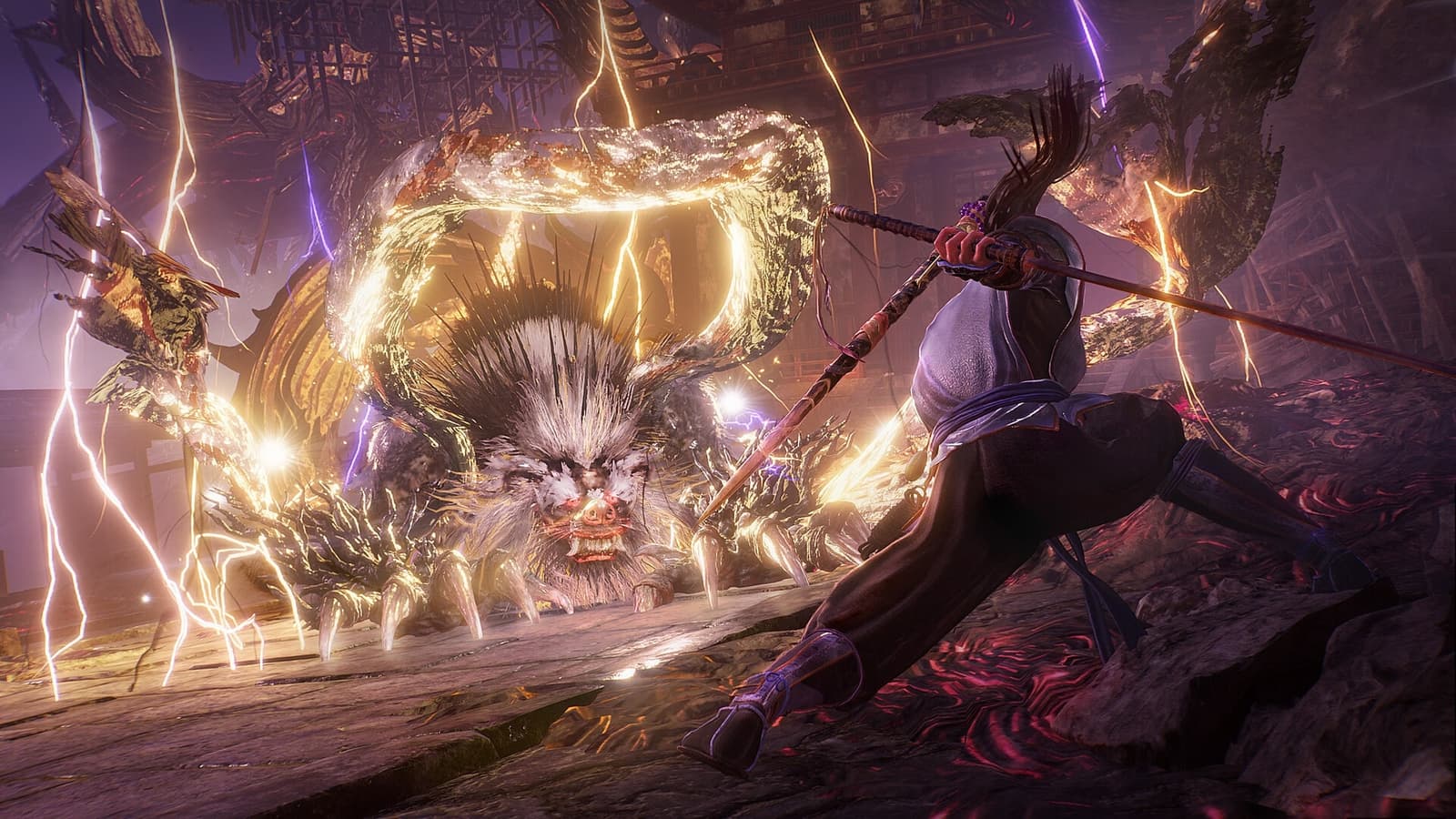 Nioh 3 gameplay screenshot with character in combat