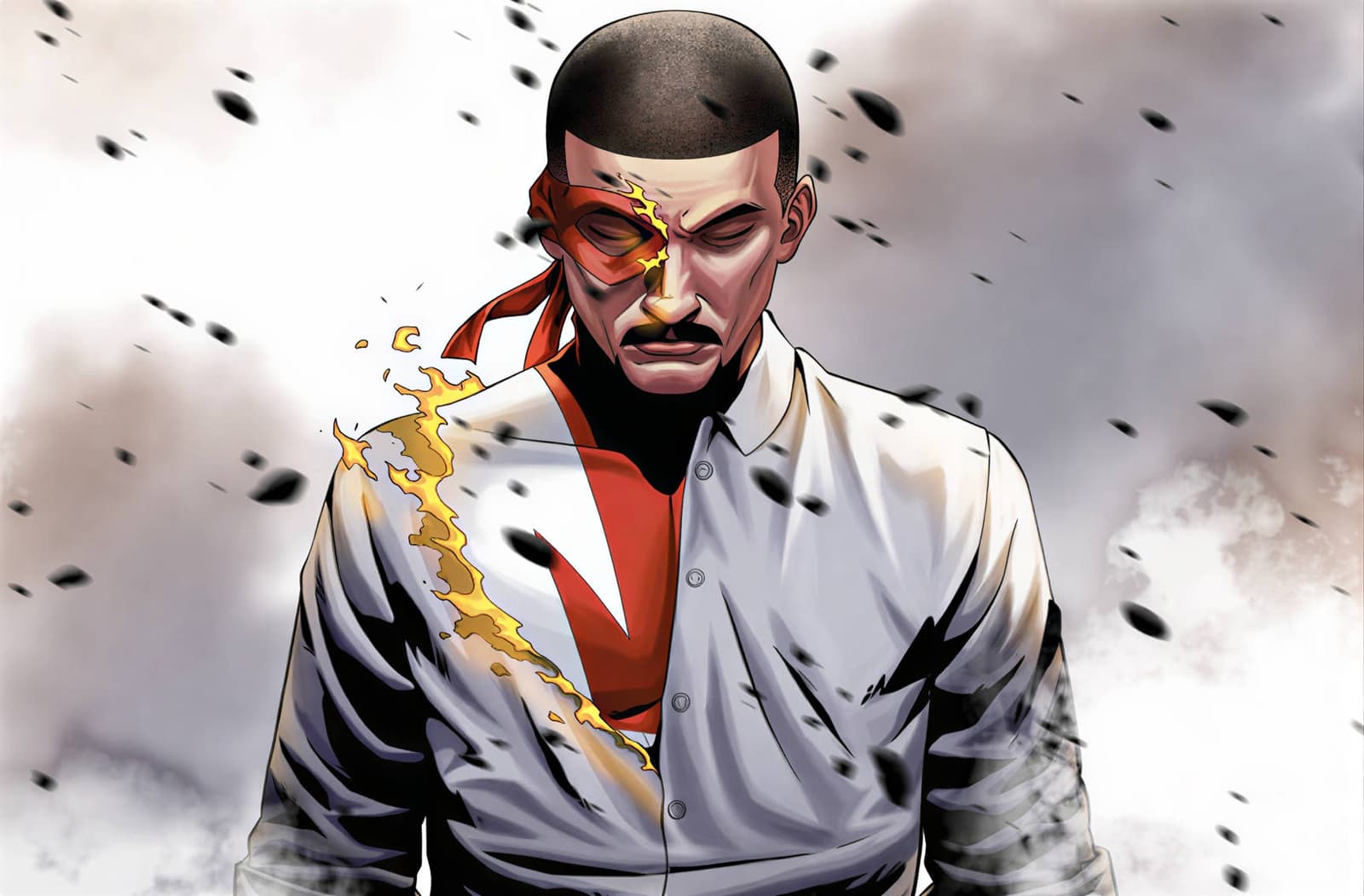 Artwork for Butterfly Effect: Alter Ego board game showcasing a supervillain character