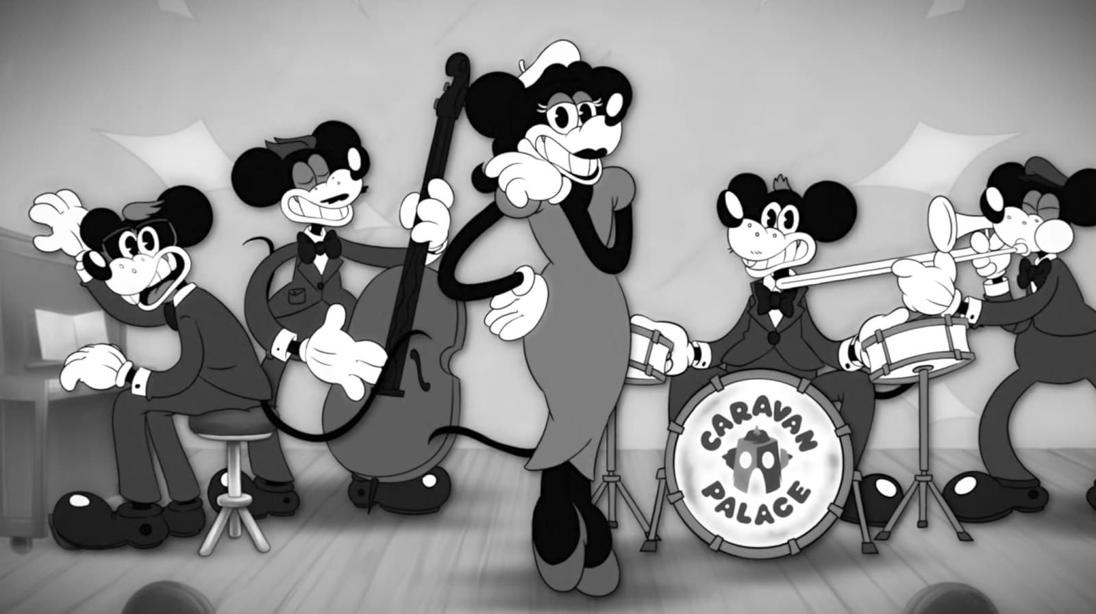 Кадр из игры MOUSE: P.I. For Hire с персонажами в нуарном стиле