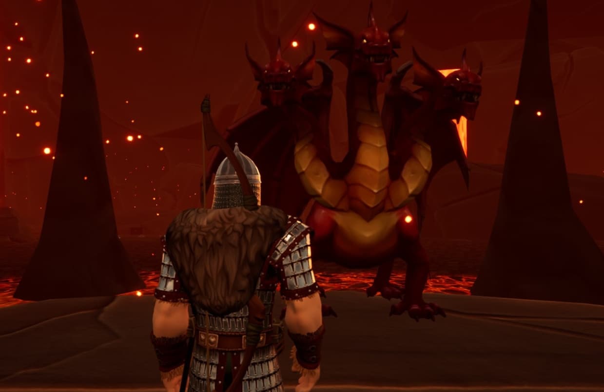 Screenshot from YAR: The Forgotten Hall featuring mythical creatures.