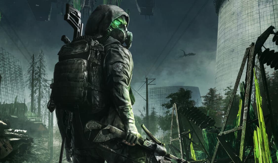 Chernobylite 2 game screenshot, depicting a character in a desolate environment.
