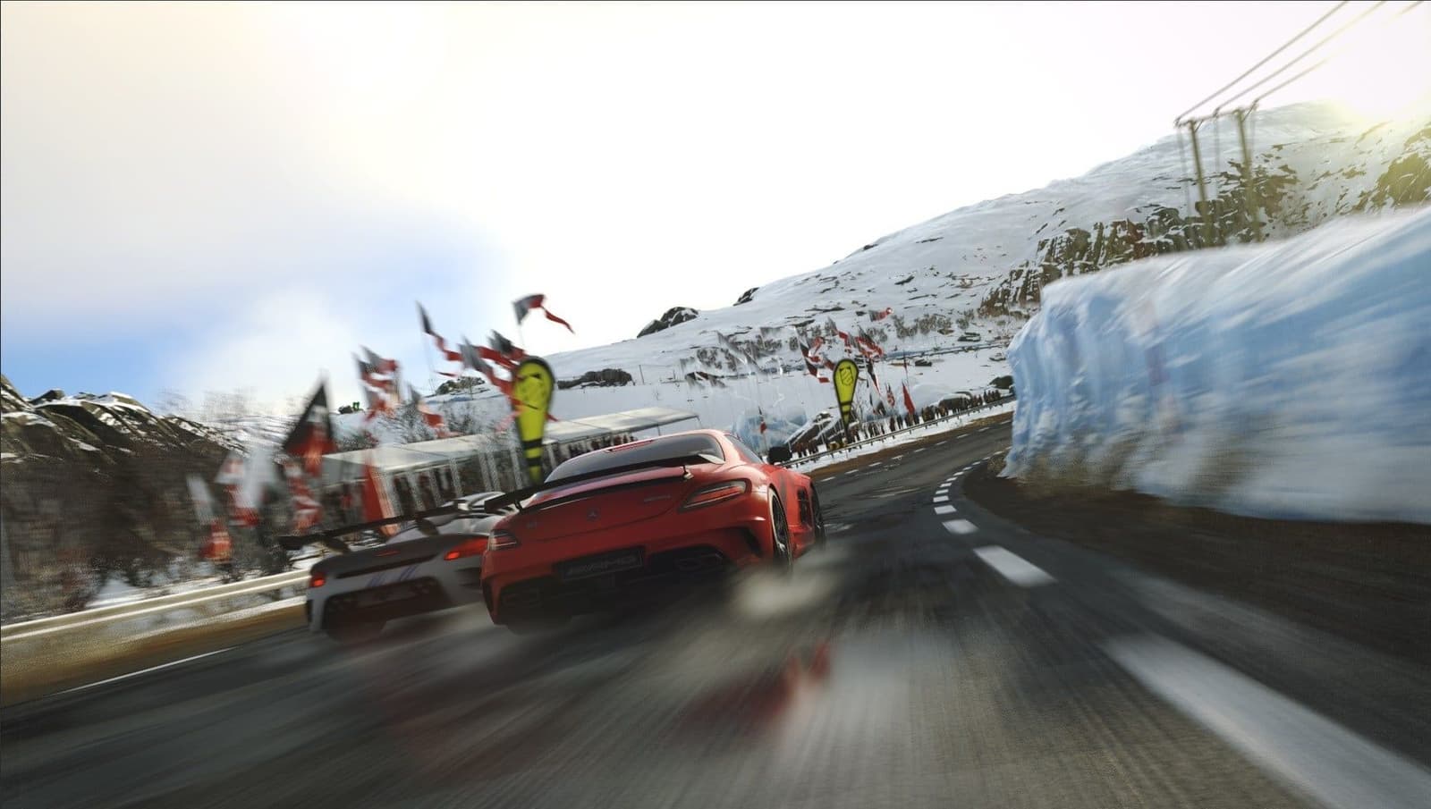 Screenshot from DriveClub featuring a car in heavy rain, showcasing realistic weather effects.