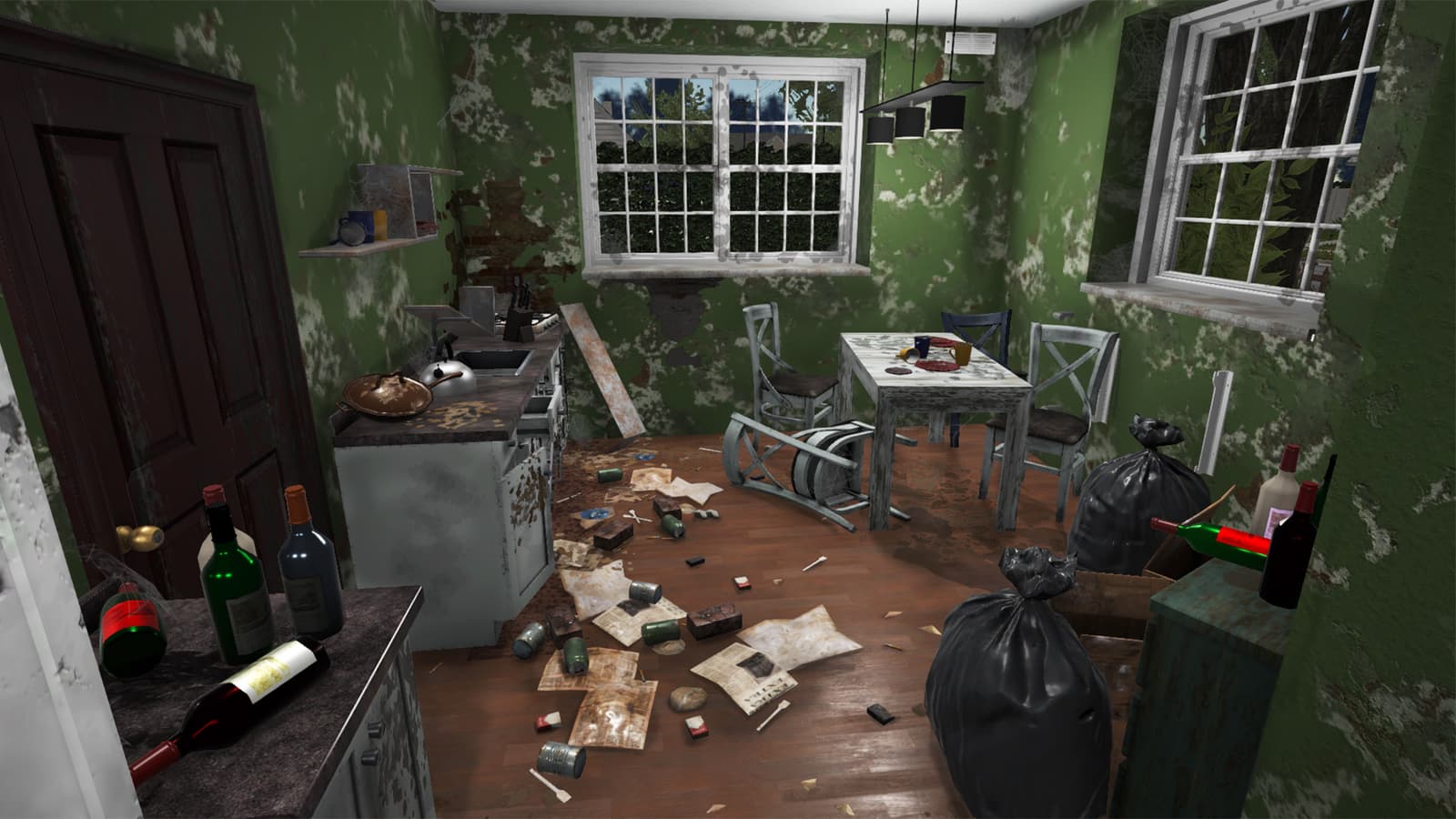 House Flipper game screenshot with a house interior