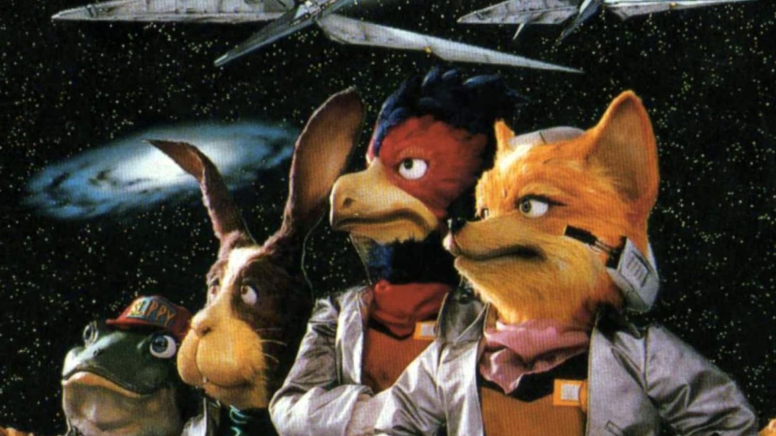 Изображение команды Star Fox в космическом корабле