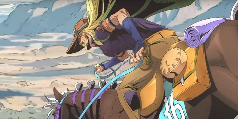 JoJo's Bizarre Adventure: Steel Ball Run artwork featuring Johnny Joestar and Gyro Zeppeli