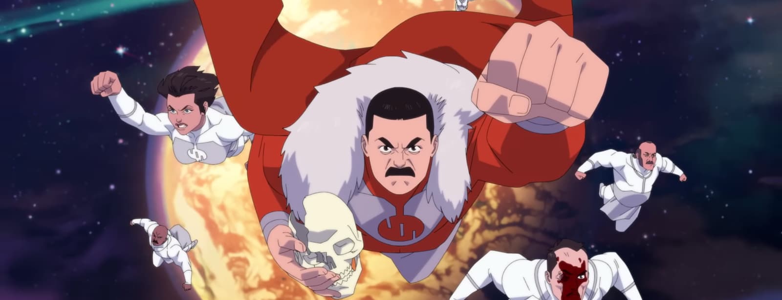 Grand Regent Thragg leading the Viltrumite forces in Invincible.