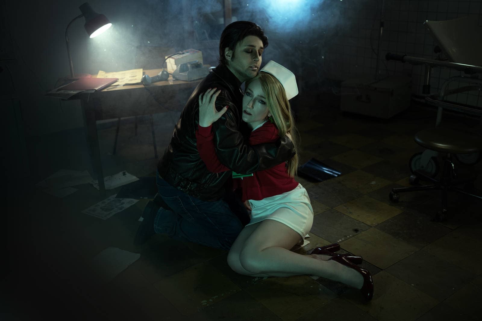 Cosplay of Lisa Garland and Harry Mason from Silent Hill