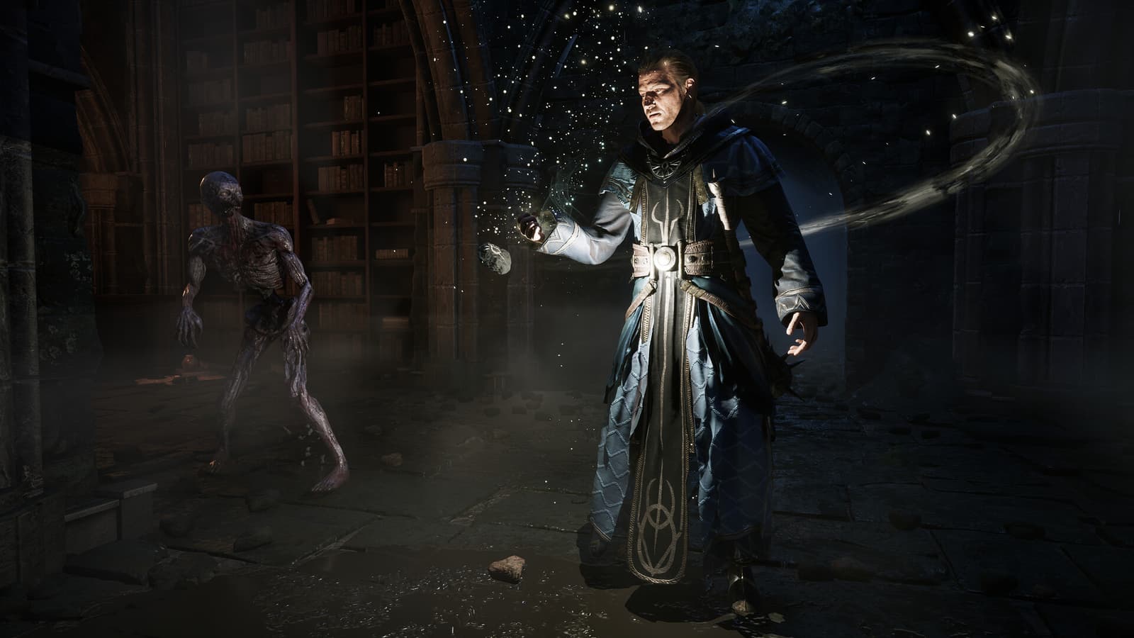 Screenshot from Gothic Remake showing game environment and character in the Valley of Mines