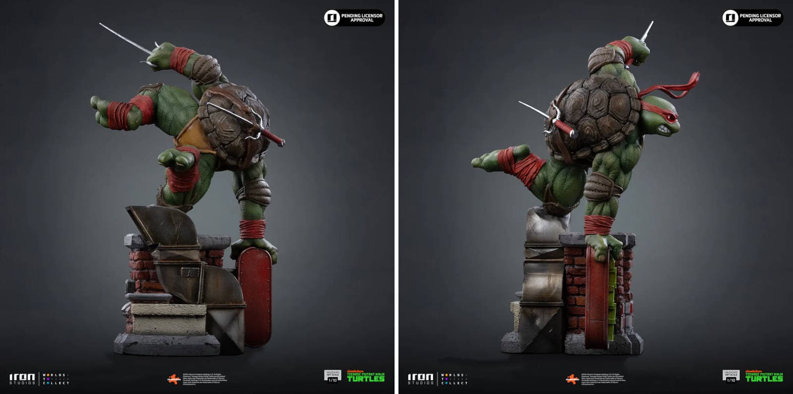 Фронтальный вид статуэтки Рафаэля с саями