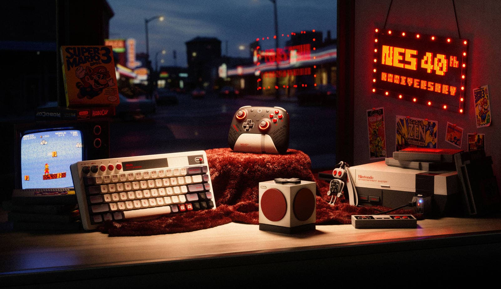 8BitDo запустила предзаказ на лимитированную серию аксессуаров к 40‑летию NES в США