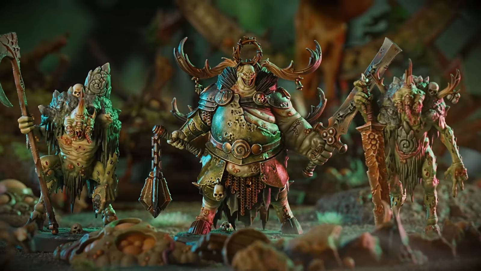 Разработчики Warhammer Quest: Darkwater показали 49 миниатюр для сражений с прислужниками Нургла