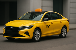 Lada Aura started working in a taxi in Russia