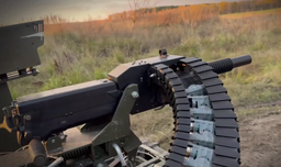 Russian military used the "Courier" robot grenade launcher with AGS-17