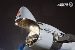 Yuk Boeing Toshkentga Yevropadan deyarli 100 tonna naslli qoramol yetkazdi
